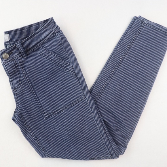 Free People Pants - Free People Blue Stripe Pants Cotton Conductor